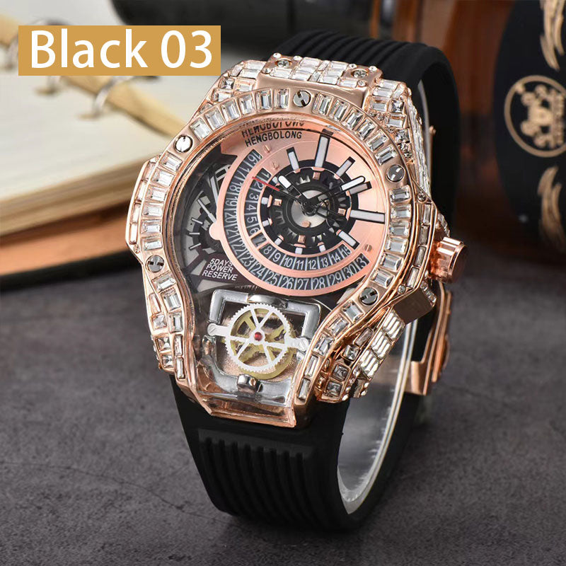 Stylish Three-Hand Sports Watch with Large Dial