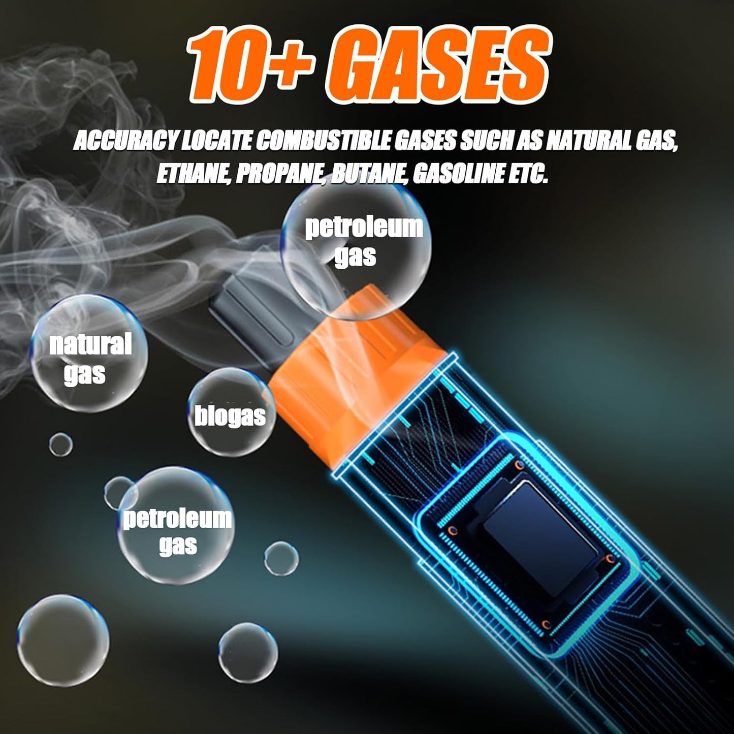 Natural Gas Leak Detector, Portable Gas Sniffer with Audible & Visual Alarm