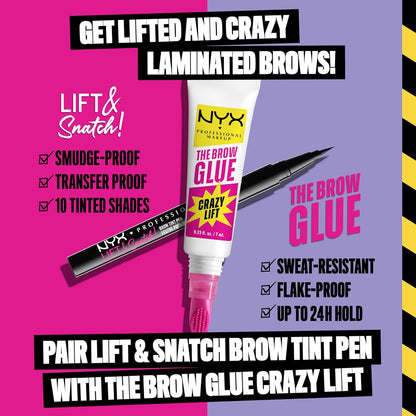 Brow Lamination Gel with 16HR Strong Hold & Built-In Styling Comb