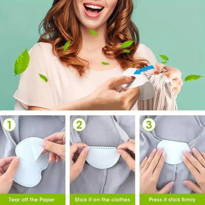 Invisible Disposable Underarm Sweat Pads – Breathable Armpit Sweat Absorbing Stickers