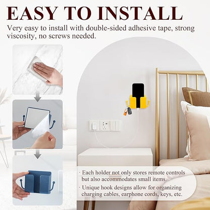 2PCS Mobile phone holder mounted on self-adhesive wall