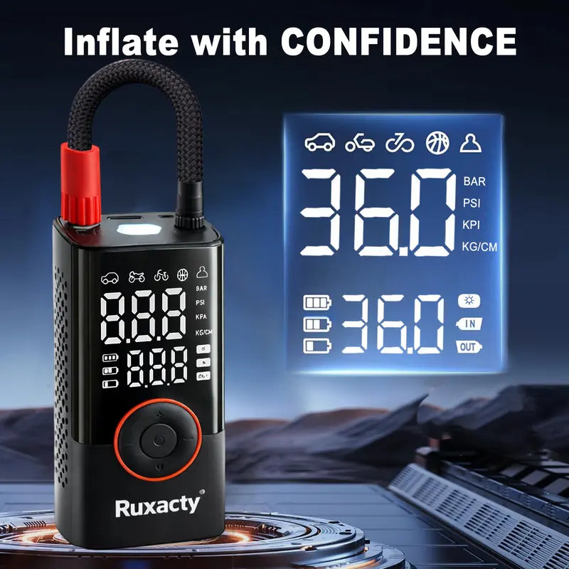 Upgraded Portable Digital Car Tire Inflator Pump