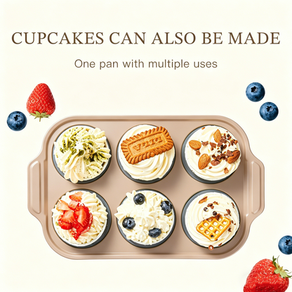 Silicone Foldable Baking Pans With Metal Frame Nonstick, 6 /12Cups for Baking