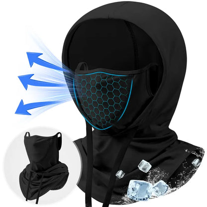 UV-Protective, Breathable Full-Head Hooded Face Mask — Unisex Fishing Mask