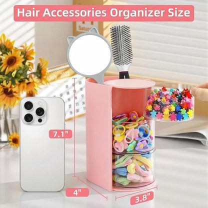 Hair Accessories Organizer with Hair Brush Holder