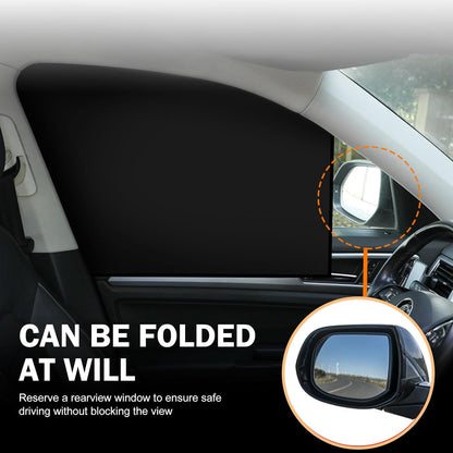 4 PCS Car Window Sun Shades, Light Block Privacy Curtains