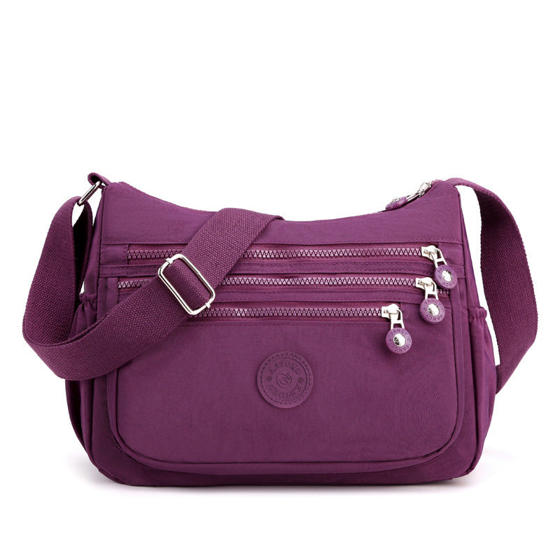 Nylon Fabric Crossbody Bag Anti-Theft Women's Shoulder Bag Multi-Layer Pocket Wallet