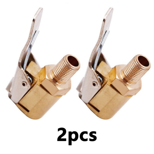 2Pcs Quick-Connect Tire Air Chuck, Multi-Purpose Vehicle Inflator Tool, Easy Use Valve Connector for Compressor