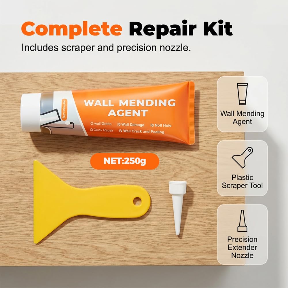 Efficient Drywall Repair Kit with Scraper, 2026 Upgrade Drywall Repair Kit