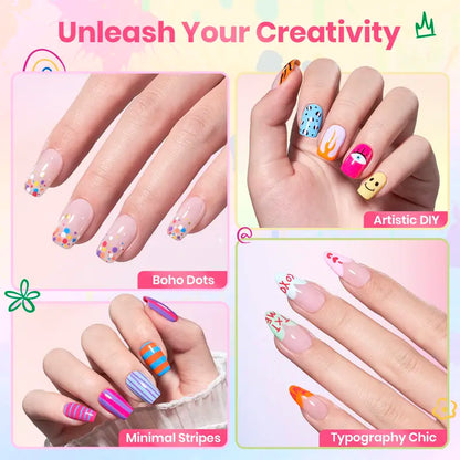 12-color nail art pen set，Suitable for nail art design, painting, dot and line work, DIY home nail art and nail salon tools