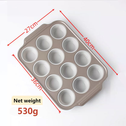 Silicone Foldable Baking Pans With Metal Frame Nonstick, 6 /12Cups for Baking