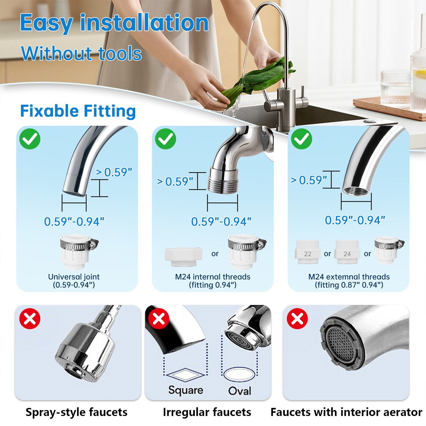 Food-grade ABS faucet water purifier