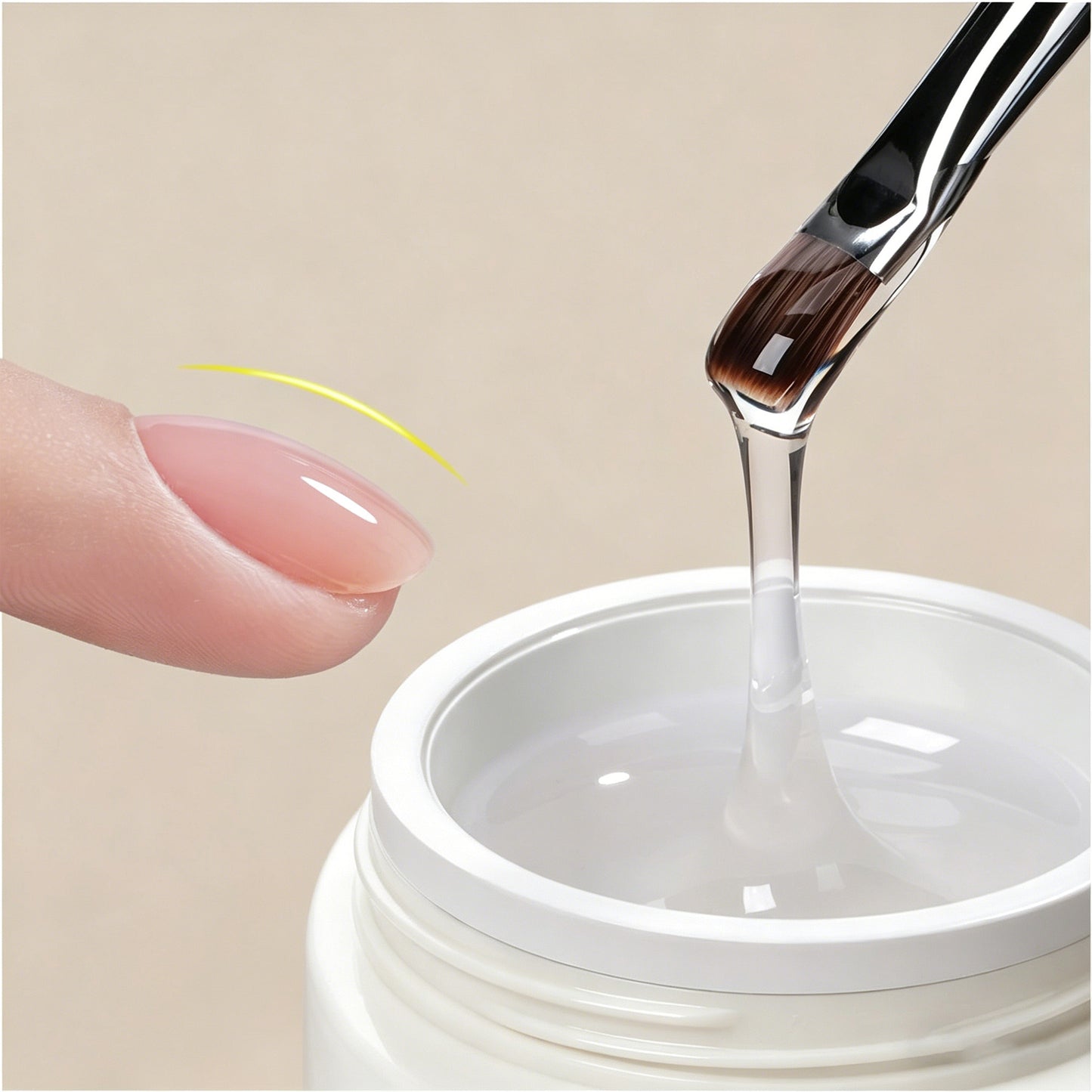 18ml Low-Heat Clear Builder Gel for Nails Self-Leveling