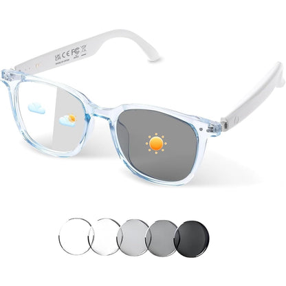 Bluetooth Translation Glasses with Speakers Smart Audio Sunglasses with AI Translation (160+Languages)