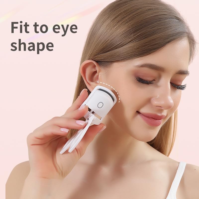 Mini Portable Electric Eyelash Curler for Women -15s Quick Heat, 2-Temperature Control, Anti-Burn Protection