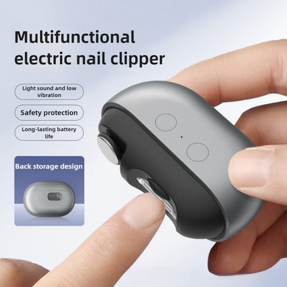 Electric Nail Clippers with LED Light, Storage and Polishing of Nail Leftovers