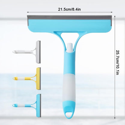 3 in 1 Window Cleaner Tool with Built-in Spray Bottle, Squeegee & Brush