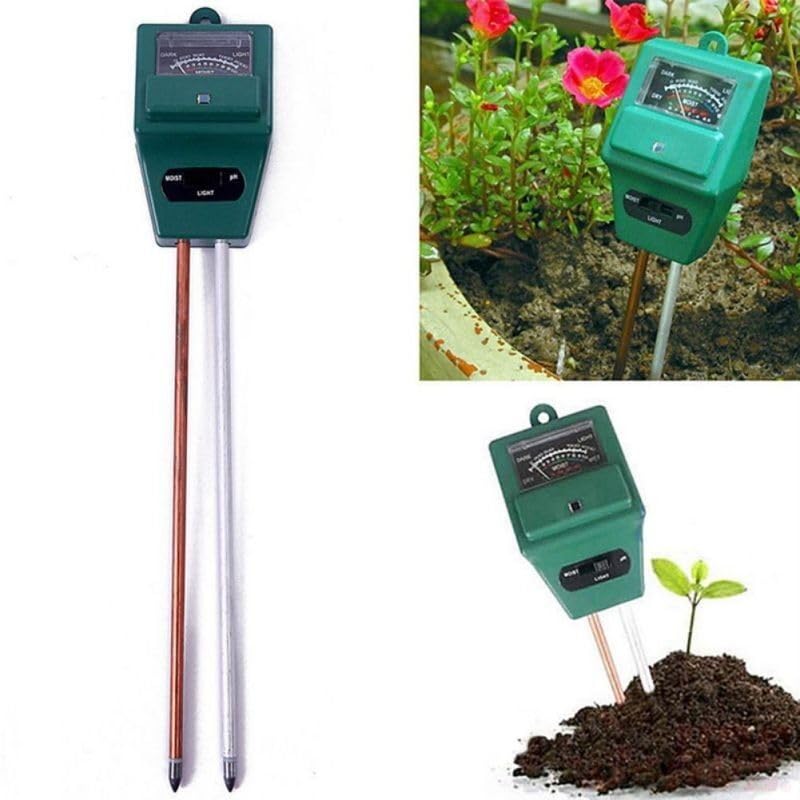 3 in 1 Square PH Tester - Soil Water Moisture Light Test Meter Sensor Garden Plant Flower