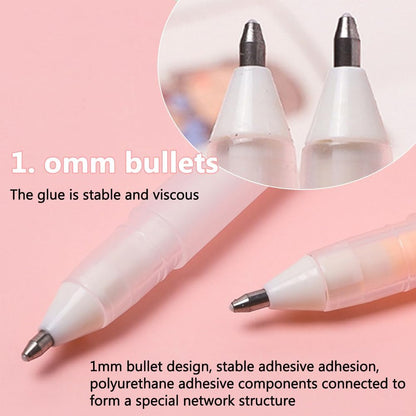 6Pcs Quick Dry Glue Pens, Easy Use Precise Control, Fine Tip Glue Pens for Crafting