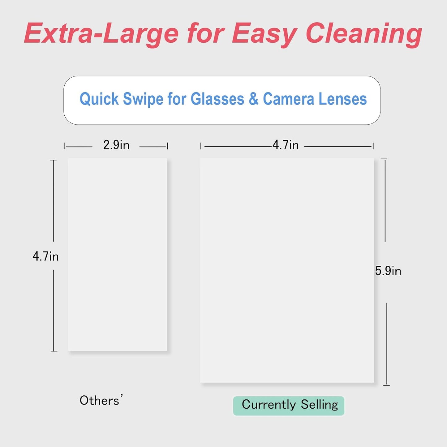 Disposable Lens Cleaning Wipes (1 Pack of 100pcs) for Glasses, Screens, Camera Lenses