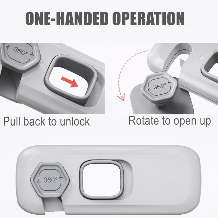 4 Pack Child Proof Refrigerator Lock, Child Safety Locks for Doors, RV Refrigerator, Oven Lock