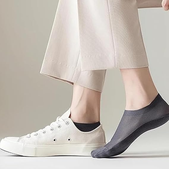 6-Pack Breathable No Show Socks – Lightweight Ice Silk Liner Socks