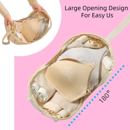Portable Travel Underwear Organizer Bag Multi-Compartment Storage Bag for Clothes, Bras, and Accessories