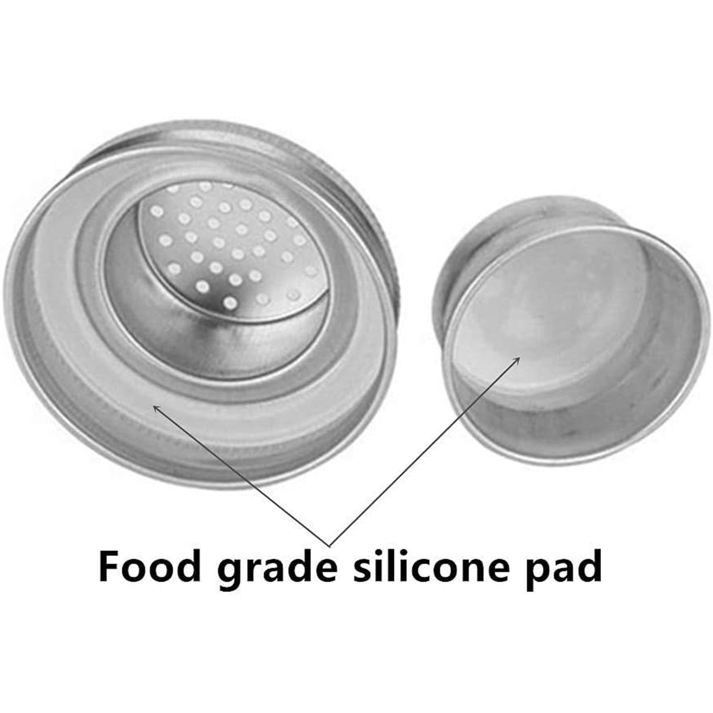 3 Pcs/set of Stainless Steel Mason Jar Shaker Lids Caps
