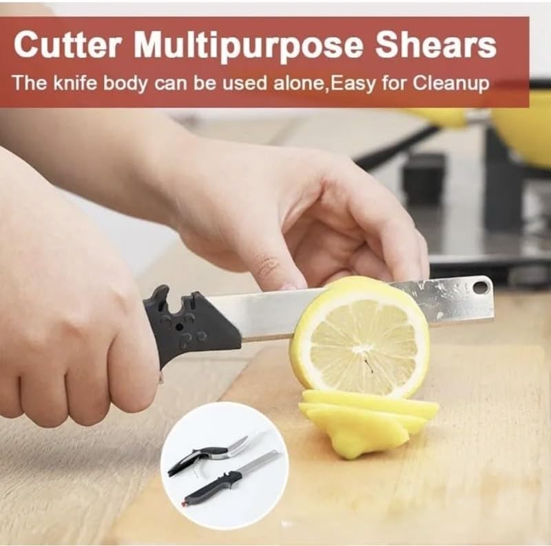 2-in-1 Multifunctional Detachable Kitchen Scissor with Cutting Board