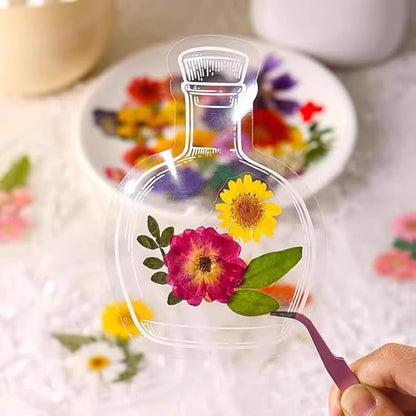 20Pcs Transparent Bookmarks for Dried Flowers, DIY Gifts Bookmarks