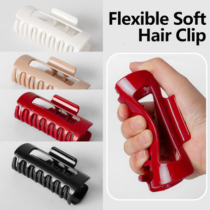 3Pcs Ultra-Soft Silicone Shark Hair Clip – Flexible & Durable Jaw Clip