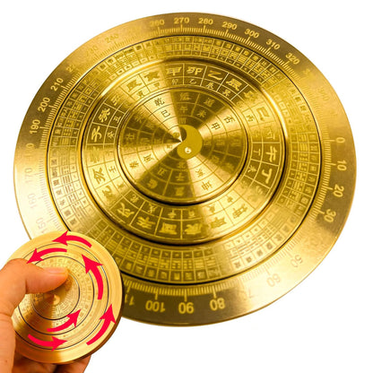 Mini Rotation Compass Feng Shui Amulet Ornament Good Luck