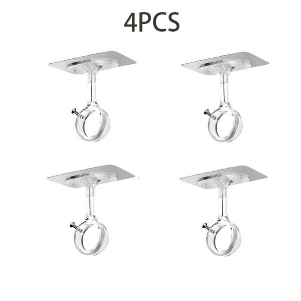 4 Pack No Drill Curtain Rod Brackets