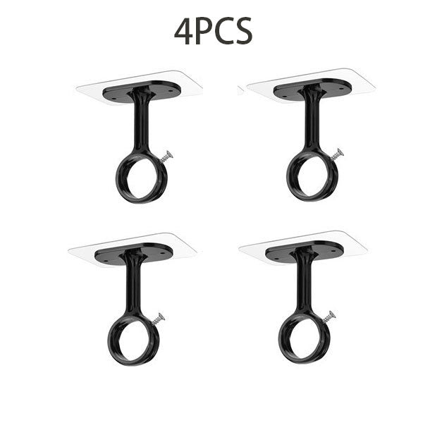 4 Pack No Drill Curtain Rod Brackets