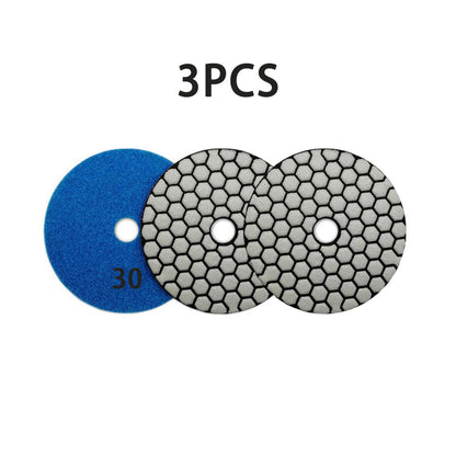 4 Inch Grit 30 Dry Diamond Polishing Pads for Granite Marble Stone 3Pcs