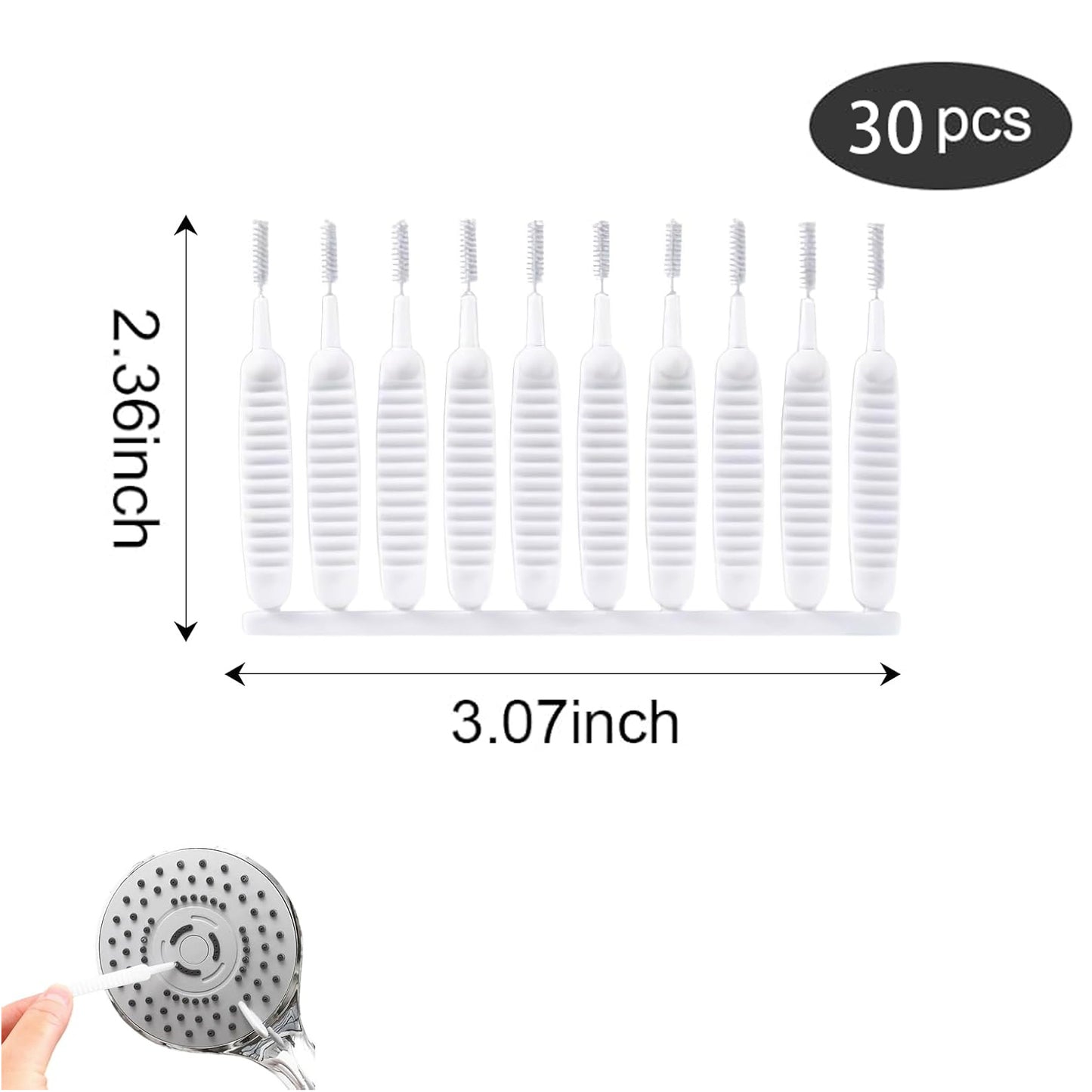 30pcs Shower Head Cleaning Brushes Set for Nozzle Faucet Aerator Vent Detail Use