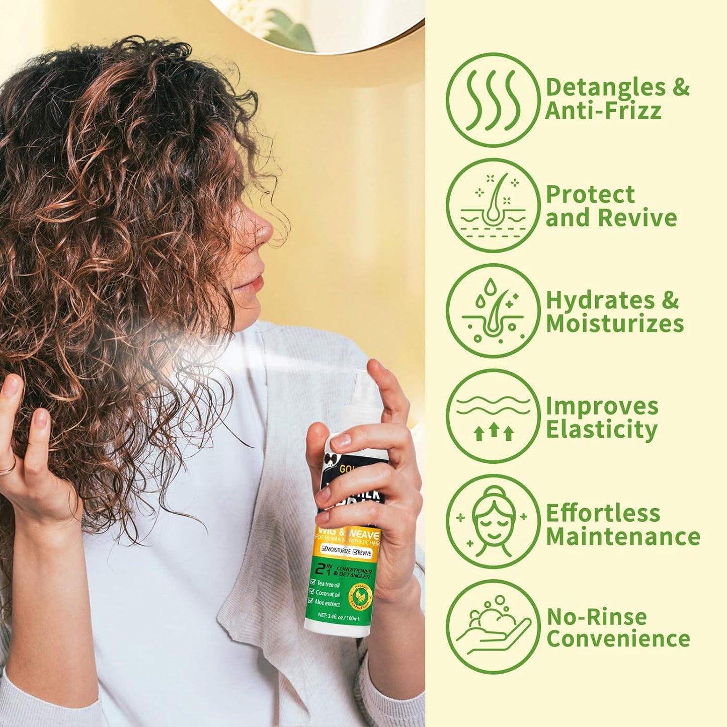 Wig Milk Spray for Synthetic Hair