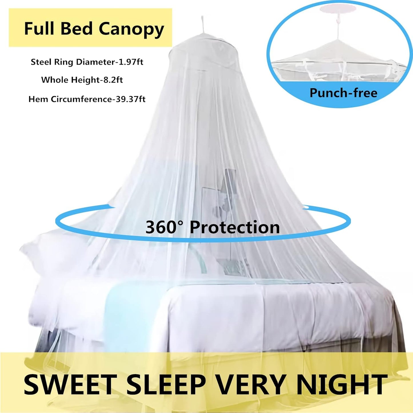 Insect Protection Hanging Canopy for Adults, Babies, Outdoor Camping