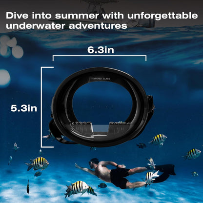 Snorkeling Gear for Adults - Anti-Fog Tempered Glass Mask