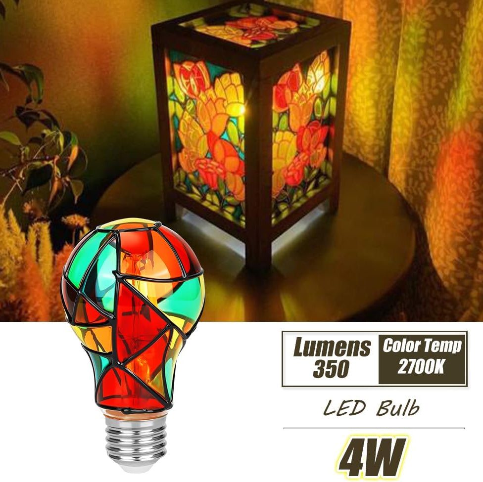 Stained Glass LED Light Bulb