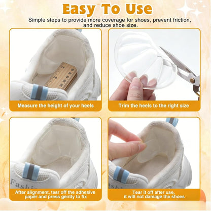 3PCS Transparent Clear Silicone Heel & Forefoot Pads