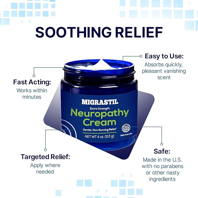 Neuropathy Cream - Soothing Cream for Feet, Legs, Hands, Etc