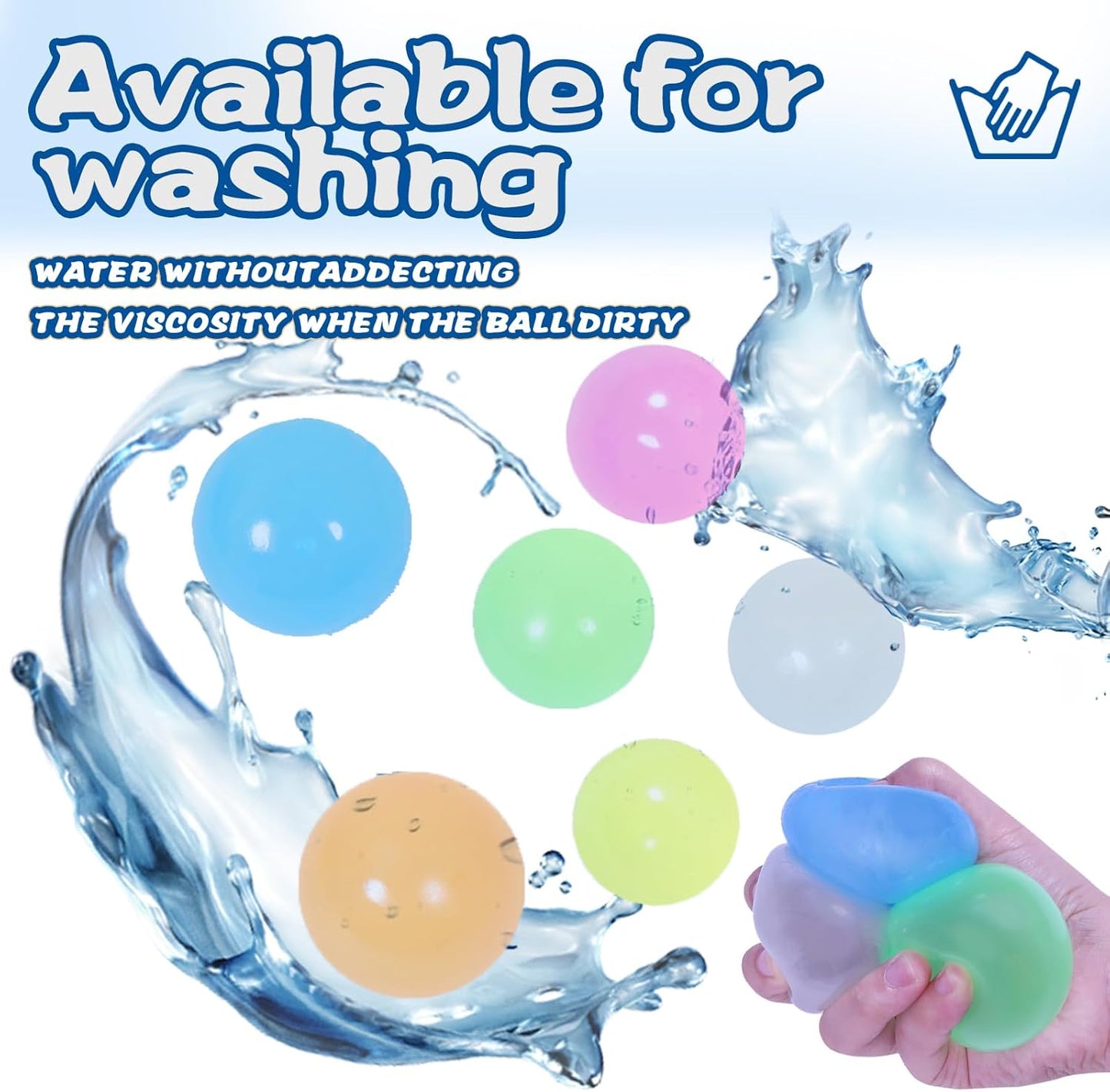 6Pcs Glow in The Dark Sticky Balls Toys