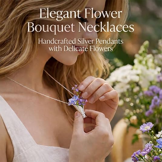 Wearable Flower Bouquet Pendant