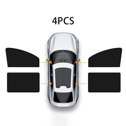 4 PCS Car Window Sun Shades, Light Block Privacy Curtains