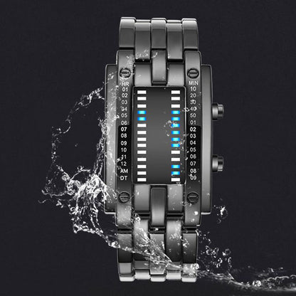 Binary Matrix Blue LED Digital Watch