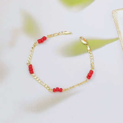 Ladies' Red Bead Protective Bracelet
