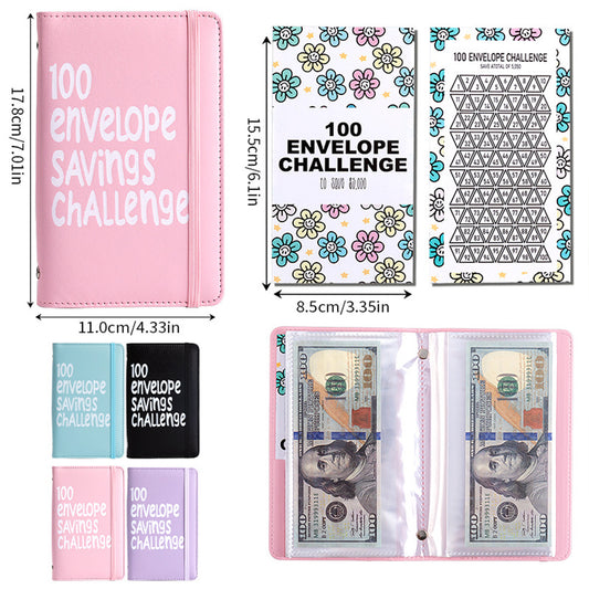 100 Days Money Saving Challenge Coin Envelope Budget Storage Book - Easy and Fun Way to Save  Money