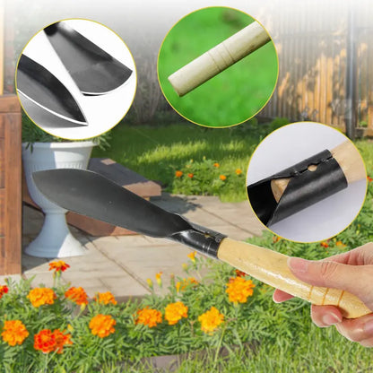 2 Counts Garden Shovel Garden Pointed with Pointed Tip and Flat Tip
