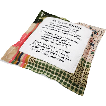 4Pcs/set Prayer Quilt with Cross Inside with Poem Patches Scripture